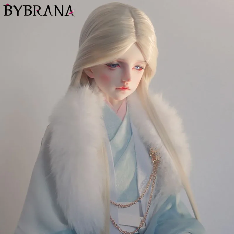 Bybrana парик для куклы античный 1/3 1/4 1/6 раздельный парик с длинными прямыми волосами 60 см светло-серый золотой темно-серый черный индивидуальный продукт