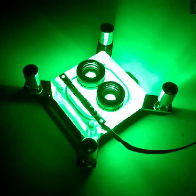 G1/4 Thread Waterblock Acrylic Copper Water Cooling CPU Radiator Heatsink Block PXPE
