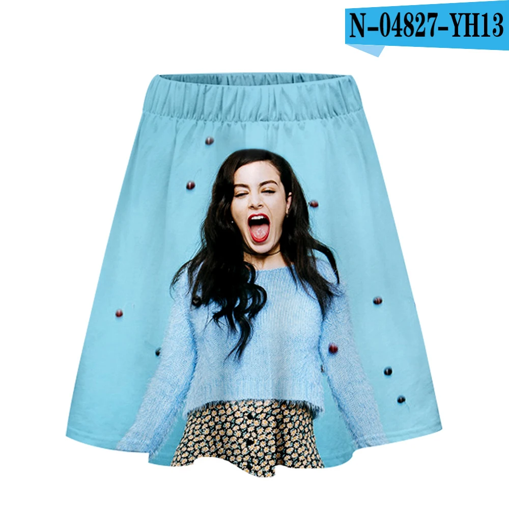 Charli XCX юбка Harajuku Повседневная стиль Harajuku поп юбки новые сексуальные Kpop Женские повседневные горячие продажи модные юбки - Цвет: Зеленый