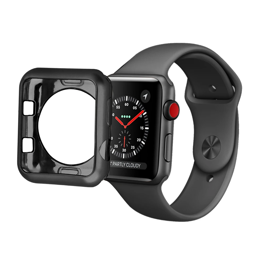 Цветной защитный чехол из ТПУ с покрытием для Apple Watch 3 2 1 42 мм 38 Iwatch | Наручные часы