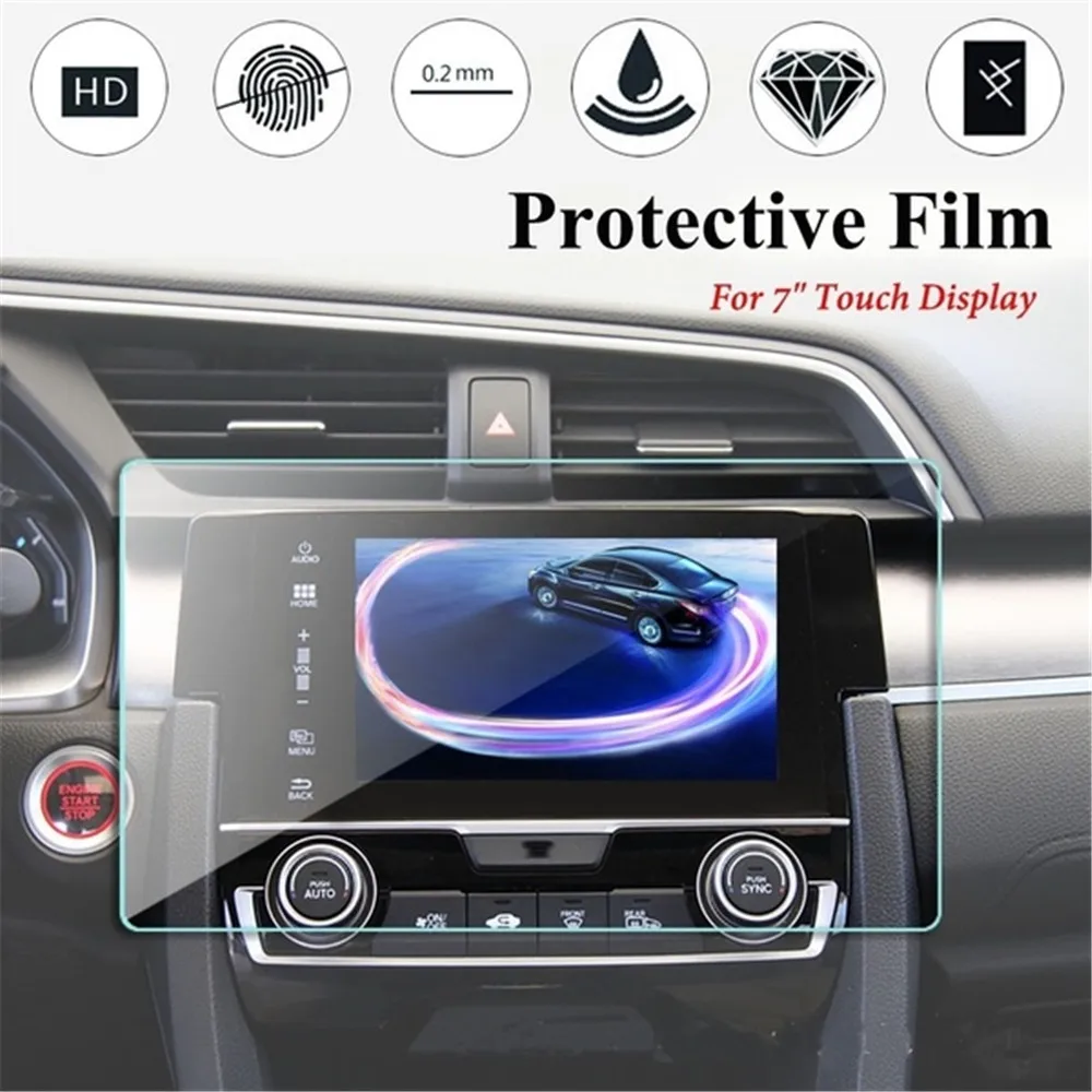 Для Honda Civic Стайлинг для автомобиля camry Антибликовая Защитная пленка для экрана Civic сенсорный дисплей устойчивый к царапинам навигатор пленка