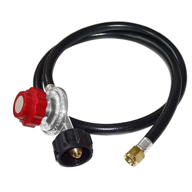 

High Pressure Propane 0-30 PSI Adjustable Regulator with 4 Feet QCC1/Type1 Hose