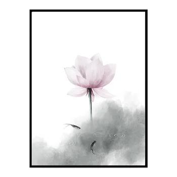 

Art Decoration Calligraphy Painting Ink Painting, Classical Culture Painting-Lotus