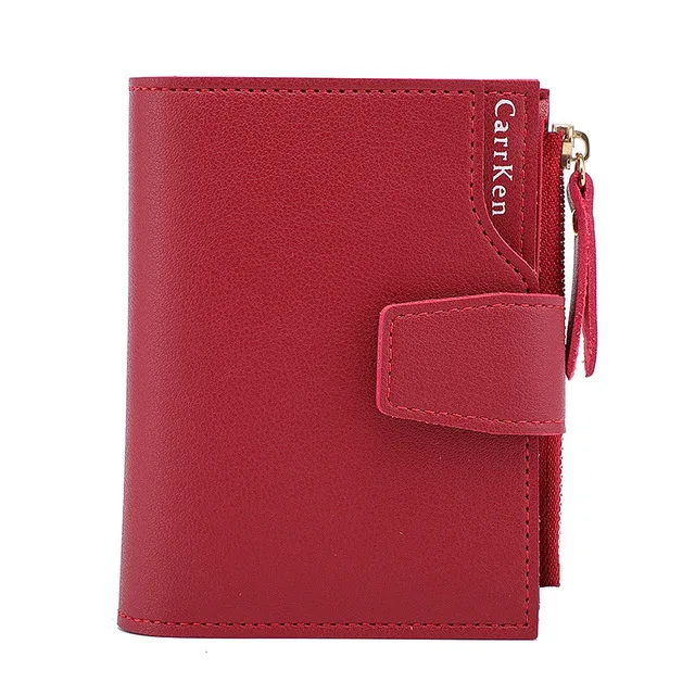 red small Модный женский кошелек Magic Fish, мягкий кошелек из искусственной кожи на молнии, длинный женский клатч, женские дизайнерские кошельки для монет - Цвет: red small