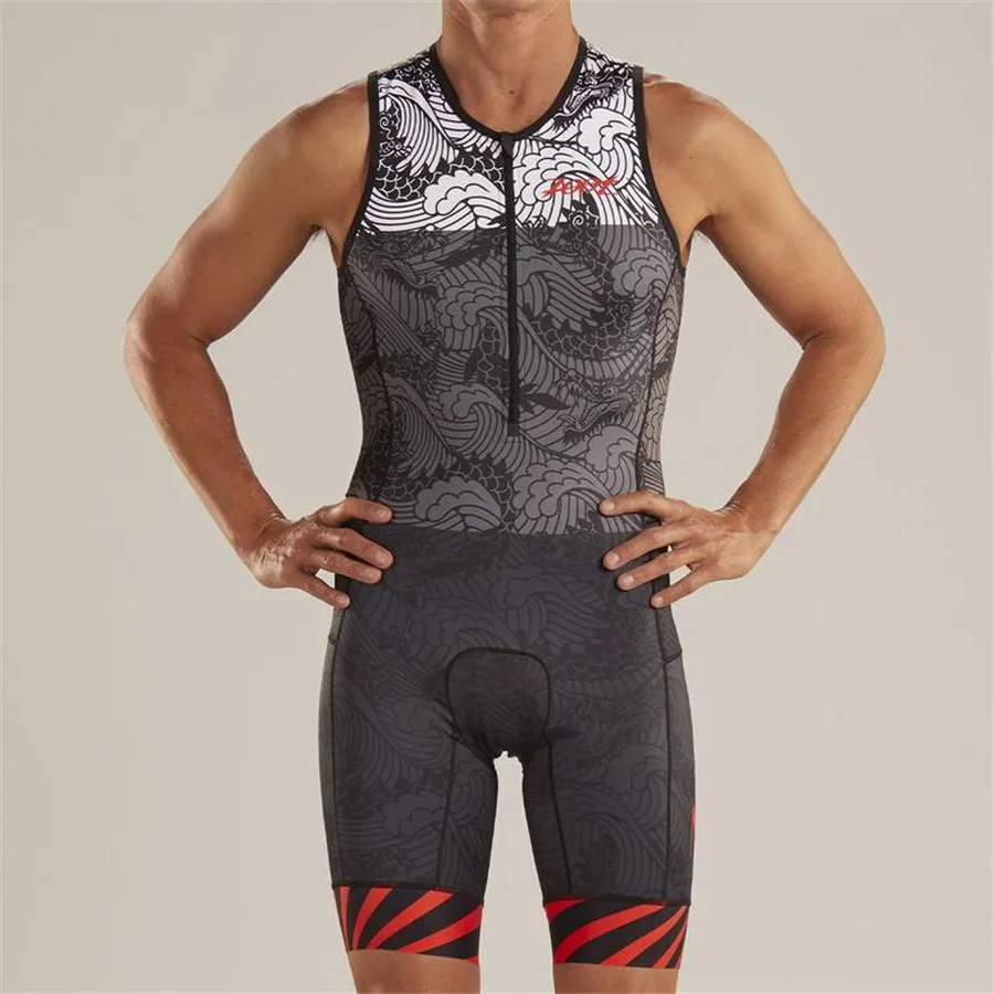 

ZOOT Men Triathlon Team Summer SLEEVLESS CICLING Tri Suit maillot ciclismo body triathlon MTB ciclismo Swimming Running Clothing