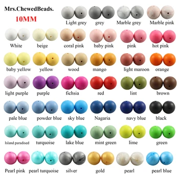 

Free shipping 300pc Silicone Beads 10mm Teething Beads Baby Teether Pearls Beads Silicone Teether Infant Toys For Baby teethers