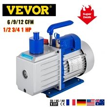 VEVOR 6 9 12CFM AC Refrigerant Vacuum Pump HVAC Refrigeration Household Vacuum Packing Tool Air Condition Automobile Maintenance