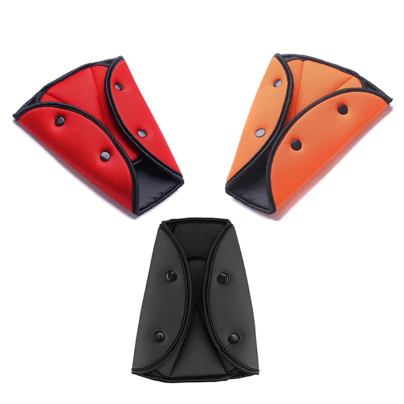 Baby Car Safe Seat Belt Cover Soft Adjustable Triangle Safety Seat Belt Pad Clips Protection for Child Neck Protection Belts