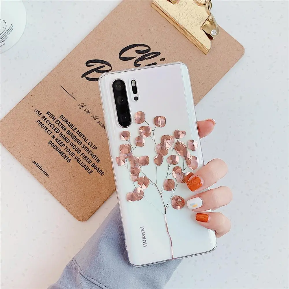 Блестящий чехол для телефона с изображением ананаса кленового листа huawei P20 P30 mate 20