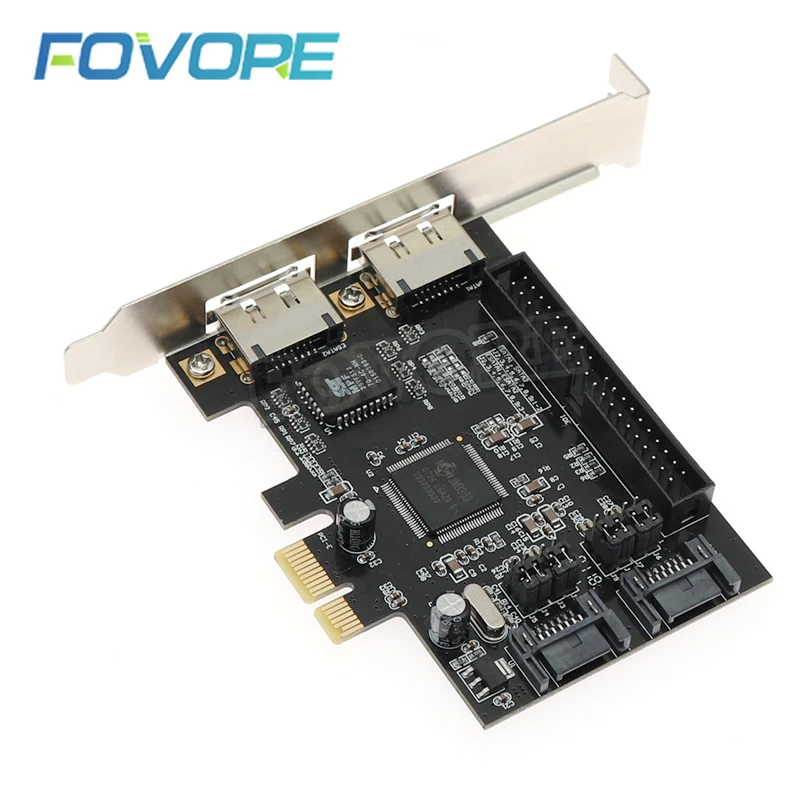 2 Ports SATA IDE eSATA to PCI e Adapter 2.0 PCIe express Converter Controller Expansion Card RAID | Компьютеры и офис