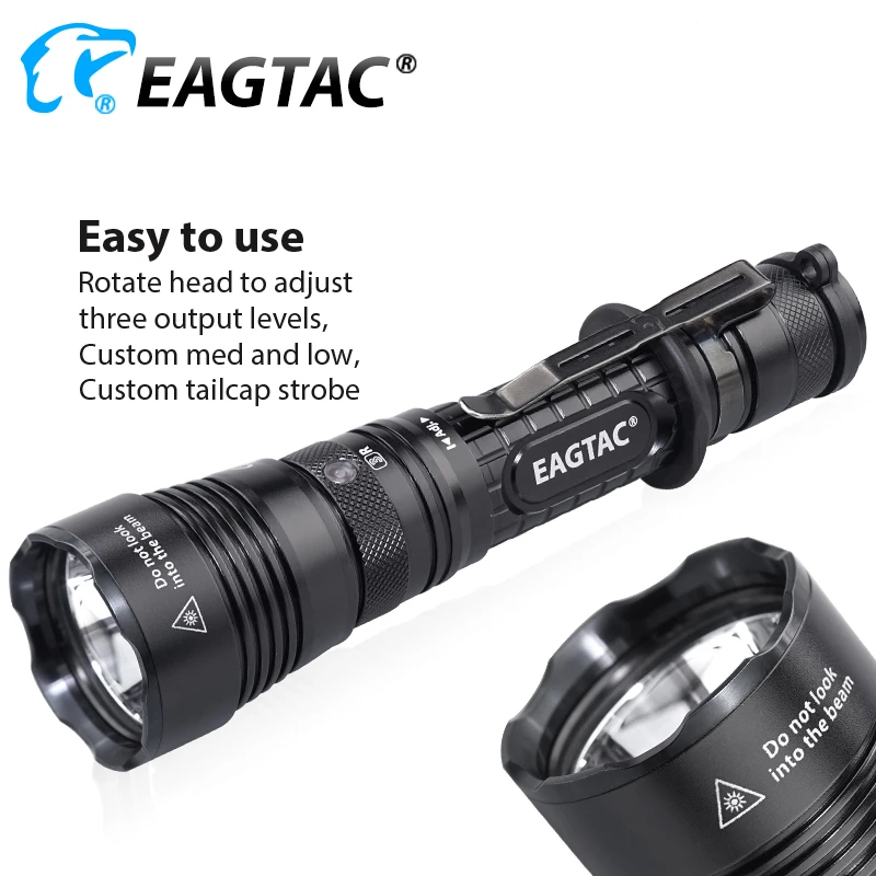EAGTAC G3L CREE XHP70.2 3200 люмен USB Перезаряжаемый тактический фонарь супер яркий светодиодный фонарь 3400 мАч 18650 батарея в комплекте