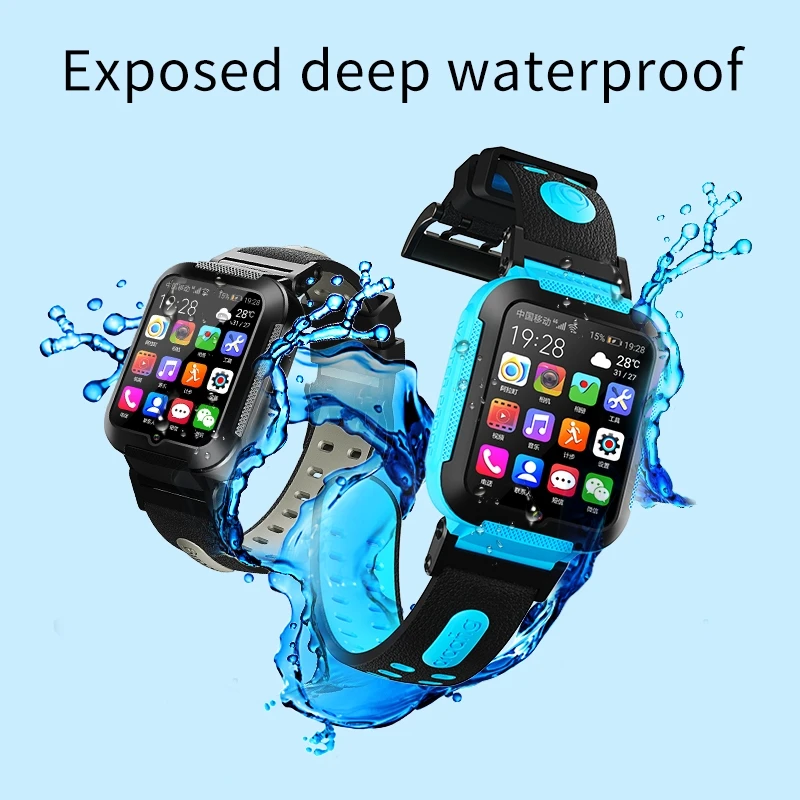  children 4G smart phone watch GPS positioning waterproof whatsapp facebook support memory card trac