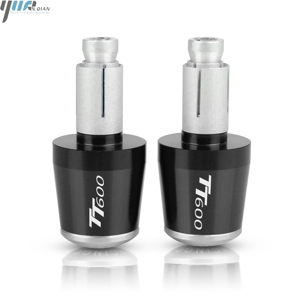 Для TRIUMRH TT600 TT 600 TT-600 2000-2003 аксессуары для мотоциклов 7/" 22 мм рукоятки «Грипсы» Торцевая крышка - Цвет: Black Sliver