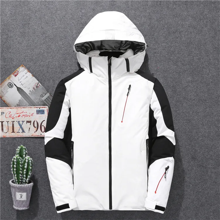 

Nice Fashion Clothes Men Down Coats Print Patchwork Loose Thick Wnter Down Jackets Men Stand Collar Zip Puffer Jacket Men