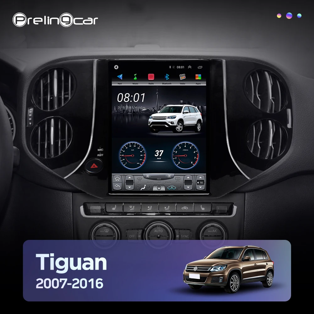 Автомагнитола мультимедийный навигатор видеоплеер для VW Tiguan 2007 2016 Tesla style