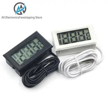 

Mini LCD Digital Thermometer for Freezer Temperature -50~110 degree Refrigerator Fridge Thermometer indoor outdoor Probe 1M 2M