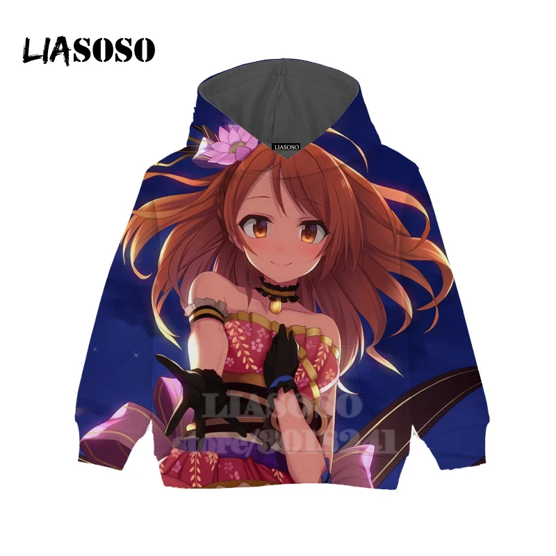 Children 3D Print Idol Master Cinderella Girl Hoodie Kids Anime Sweatshirt Boy Girl Long Sleeve Top Baby Teens Pullover B173-25 - Цвет: 13