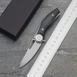 Маленький Темный складной нож шарикоподшипник D2 лезвие G10 Ручка для кемпинга Многоцелевой Охотничий инструмент EDC