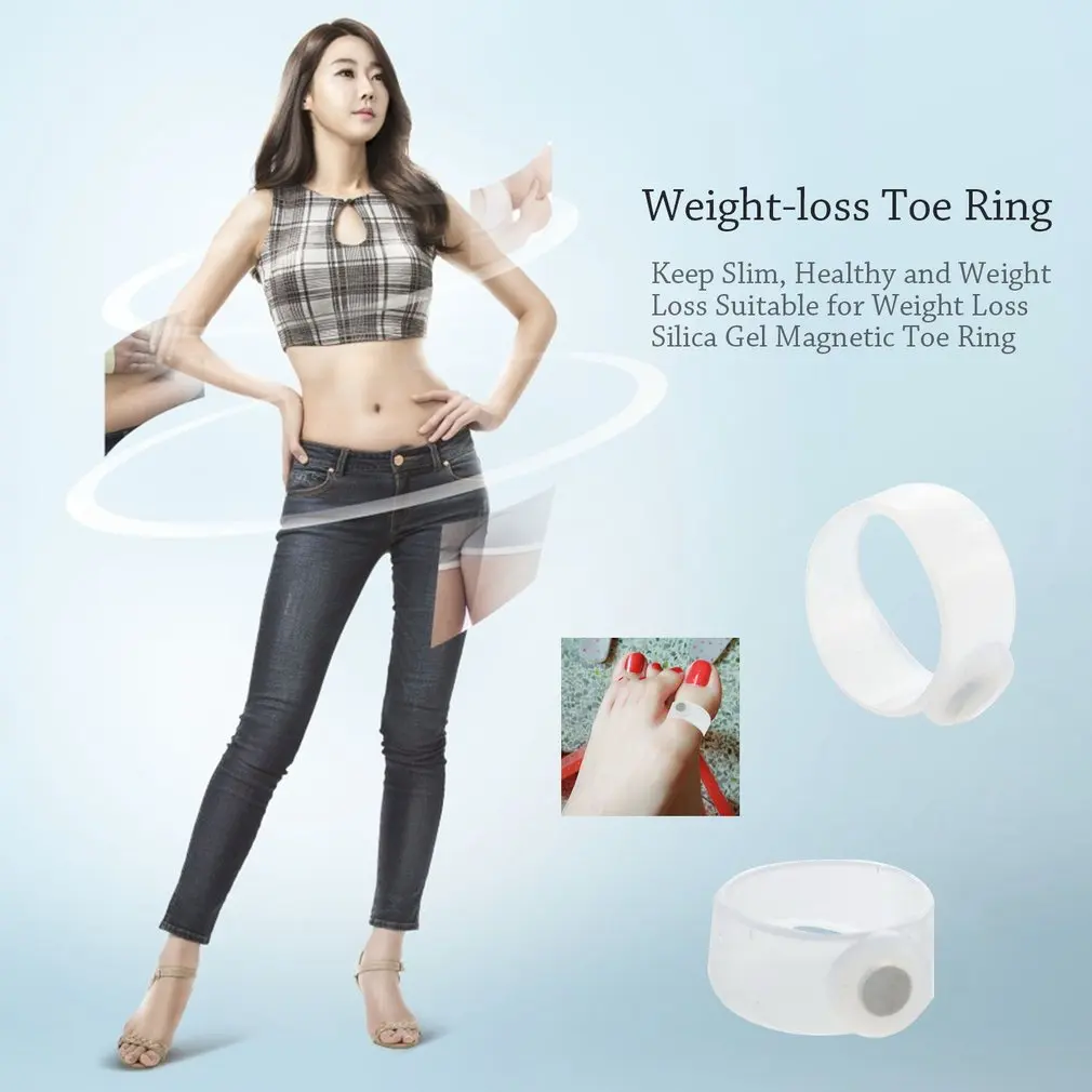 2PCS Slimming Silicon Magnetic Foot Massager Massge Relax Toe Ring for Weight Loss Health Care Tools Beauty Products