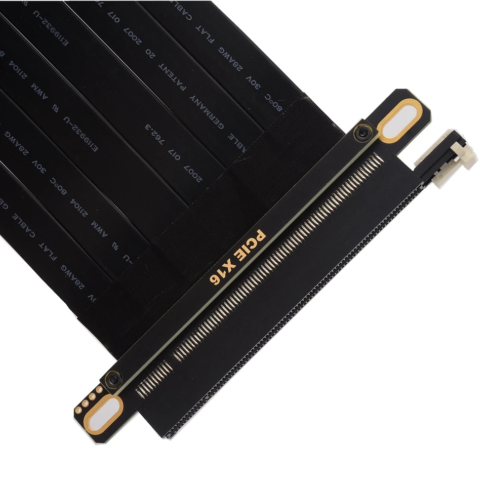PCI-E Extension Cable Double 90 Degree - High Speed Riser Card For Graphics & Network Cards