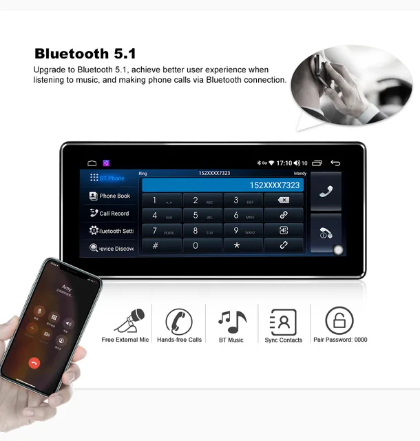 8JOYING Universal Car Radio Stereo pantalla 1 din Android 10 1280*800 Head  Unit Central Multimedia With Carplay Android Auto - AliExpress