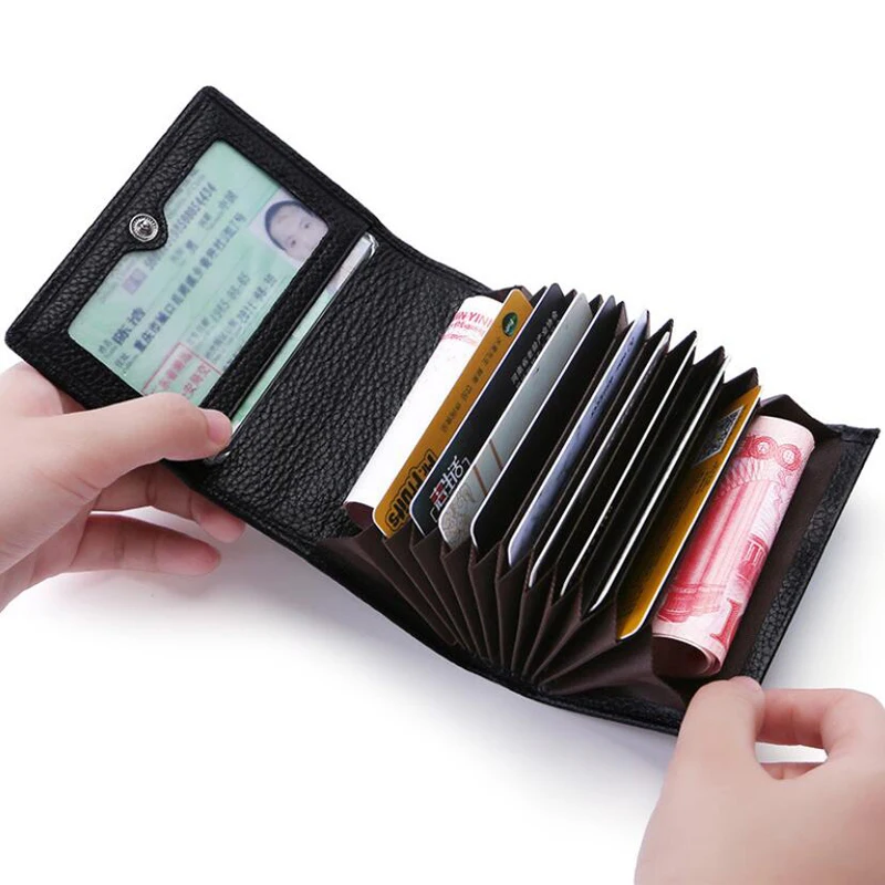 Большая вместительность, Женская Пряжка для бумажника, 3 раза, кредитный держатель для карт, кошелек для девушек, женщин, деловых мужчин, сумки, кошелек для монет, ключей