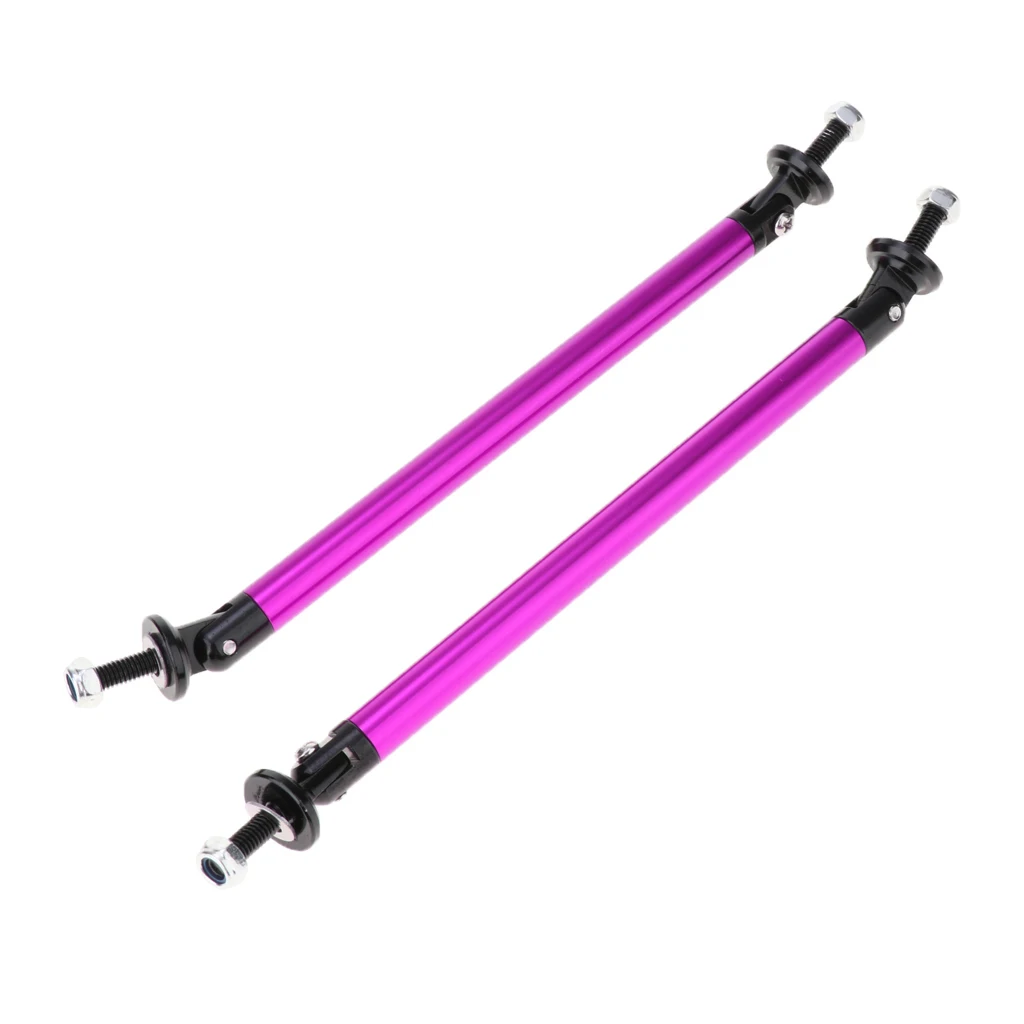 2 Pcs Adjustable Front Bumper Lip Splitter Strut Tie Bar Support Rod For Car Truck RV Camper Etc 150mm/200mm 2 Pcs Adjustable Front Bumper Lip Splitter Strut Tie Bar Support Rod For Car Truck RV Camper Etc 150mm/200mm