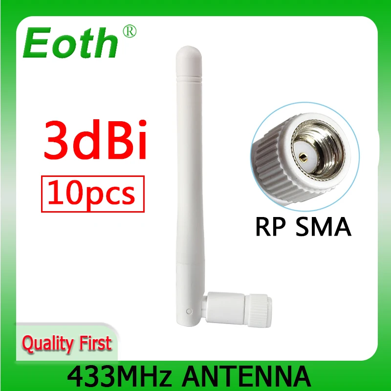 10pcs 433MHz antenna 3dBi RP-SMA Connector antenne 433mhz IOT waterproof directional antena wireless Lorawan antennas watermeter