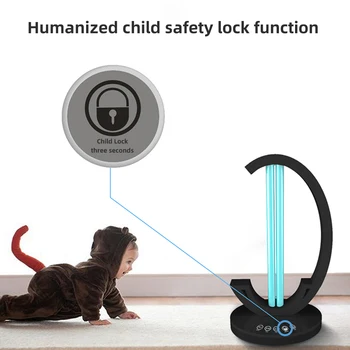

38W UVC Lamp Disinfection Lamp Kill Mites 253.7nm Bactericidal Lights Sterilization Ultraviolet Sterilizer Light 220V Germicidal