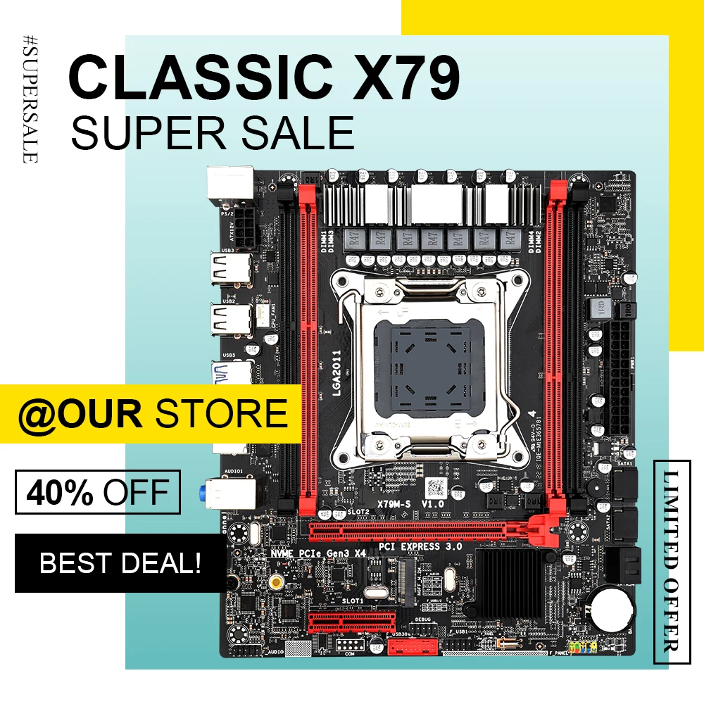 Материнская плата DAIXU X79 X79M-S LGA2011 MIN ATX USB3.0 SATA3.0 PCI-E NVME M.2 SSD с поддержкой памяти REG ECC и
