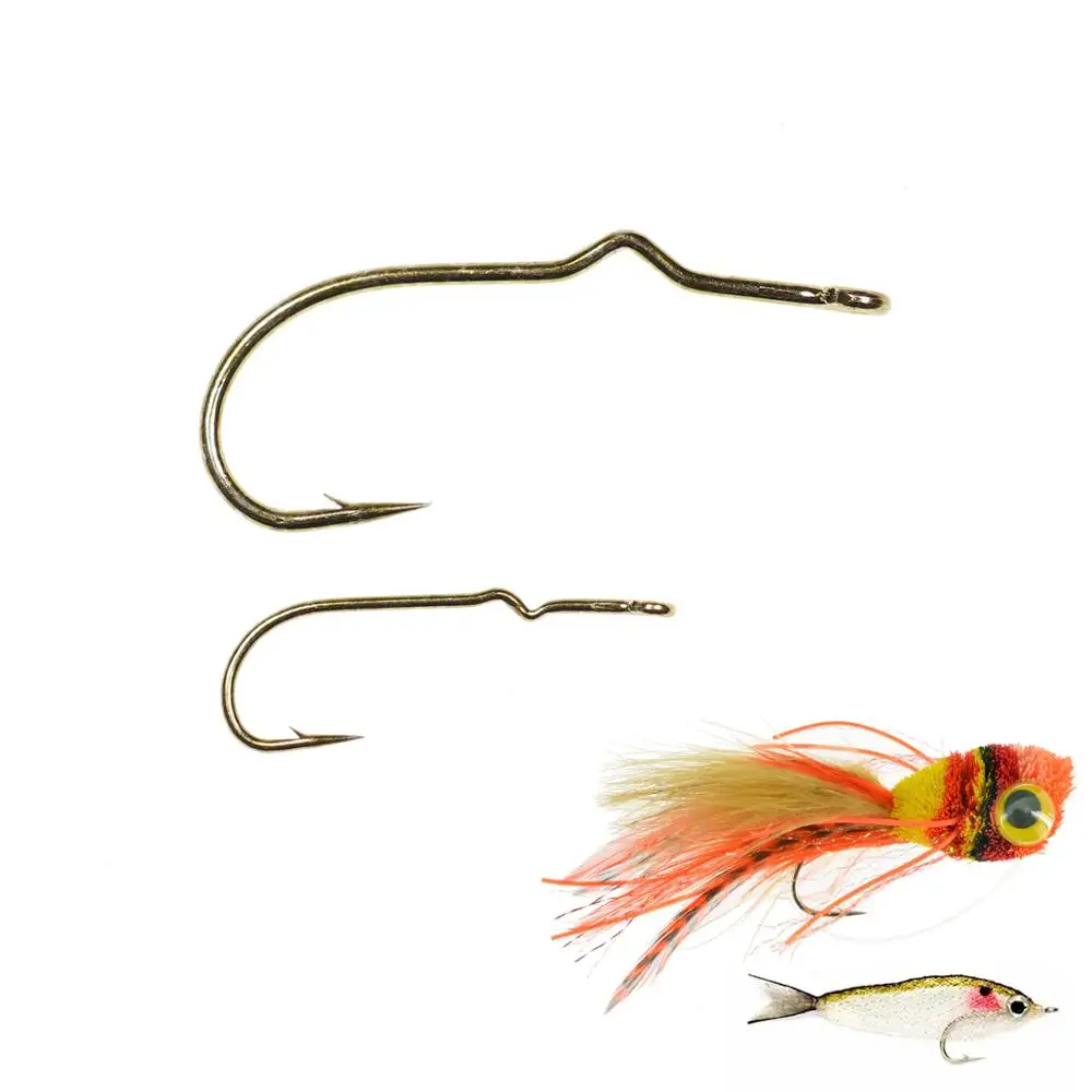 50PCS Sproat Shank Fly Tying Hook Streamer Popper Fly Hook Long Shank