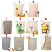 מתקפל סל כביסה מתקפל גדול קיבולת סל דלי כביסת בד מלוכלך בגדים ארגונית עם ידית סל 1pc(China)