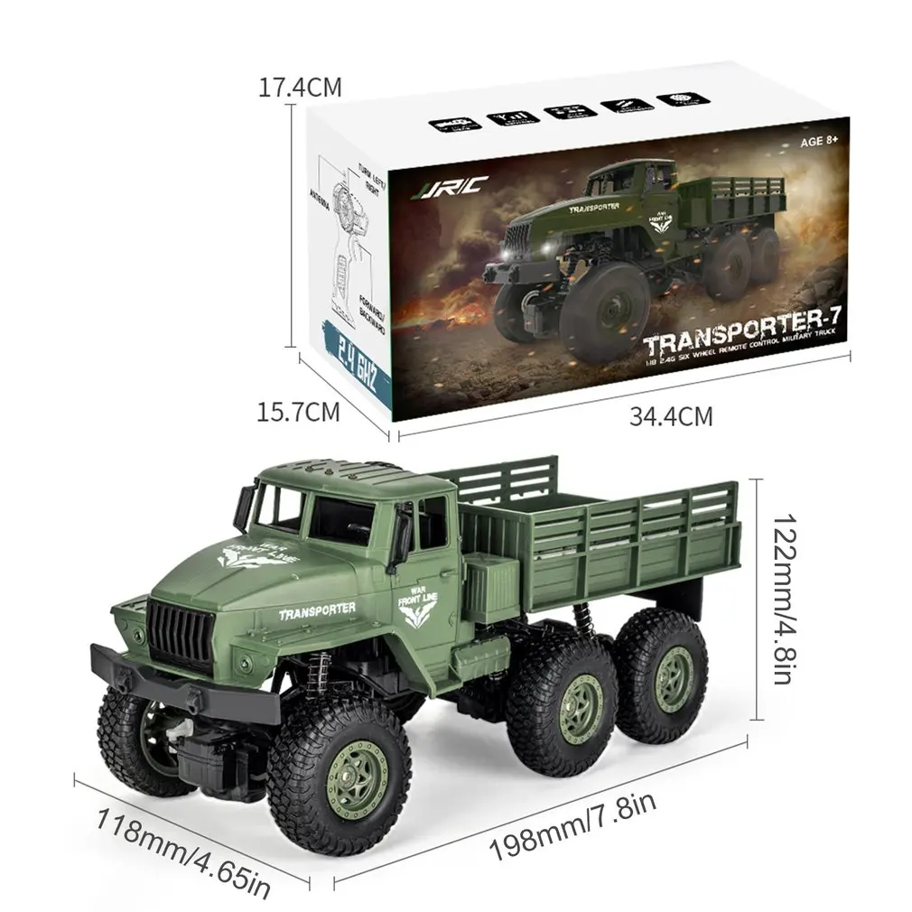 Q68/Q69 6WD 1/18 RC Автомобиль 2,4G внедорожный военный грузовик с дистанционным управлением Грузовик 10 км/ч RC Гусеничный альпинистский автомобиль игрушка RTR