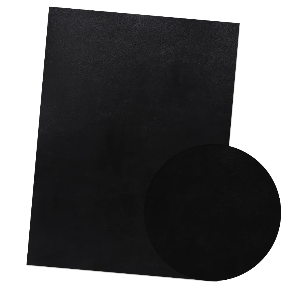 black 1mm 22*30 см сплошной цвет из искусственной кожи Ткань DIY сумки материалы для изготовления кукол Свадебная вечеринка Декоративная Одежда Швейные аксессуары - Цвет: black 1mm