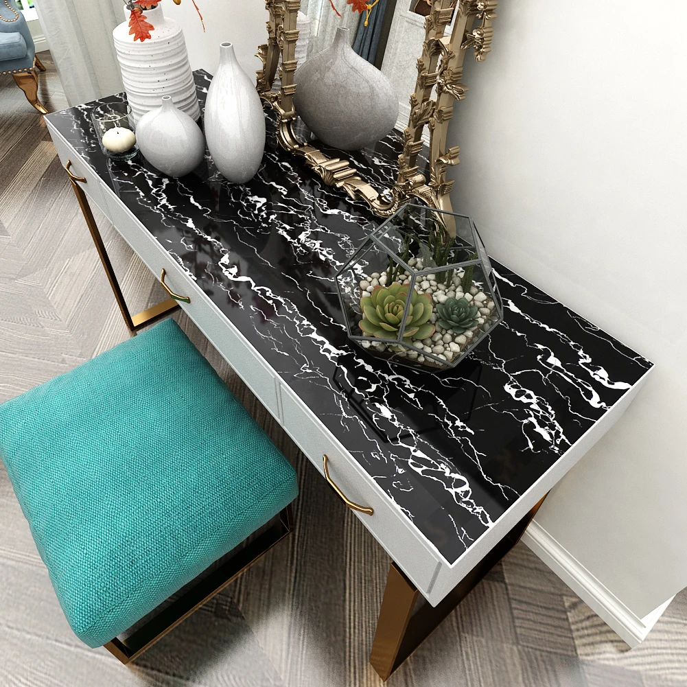 1M/2m Marble Waterproof Countertop Wall Stickers Vinyl Self Adhesive Wallpapers Decorative Film Kitchen Cabinets Contact Paper