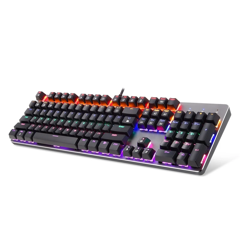 K73 USB механическая клавиатура 104 клавиш синий переключатель игровые клавиатуры для планшетного компьютера