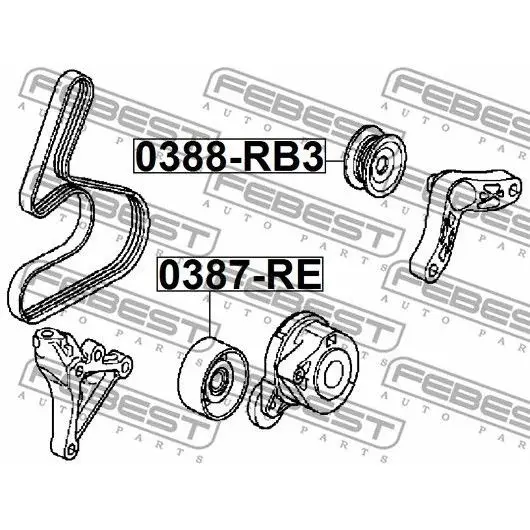 Ролик ремня приводного HONDA ACCORD 02-12/CIVIC 06-12 2.0-2.4 FE