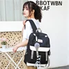 Canvas Usb School Bags for Girls Teenagers Backpack Women Bookbags Black 2022 Large Capacity Middle High College Teen Schoolbag ► Photo 3/6