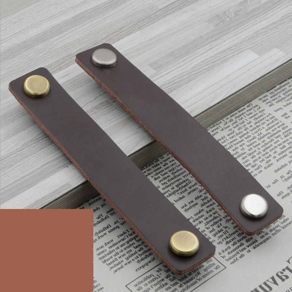 Nordic Handmade Leather Door Handle Pulls Knob Kitchen Furniture Drawer Cabinet Handles Pull Knob