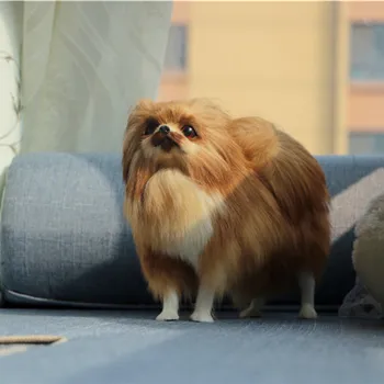 

Real Fur Pomeranian dog,Artificial animal for Home Garden Decoration Accessories,Easter Children Toy,Valentine's Day gift