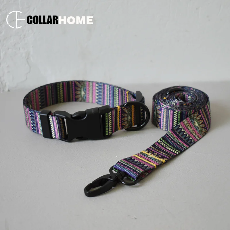 

Soft dog collar leash set necklace pet leash straps for small medium dogs cat puppy walking training rope leash set good quality