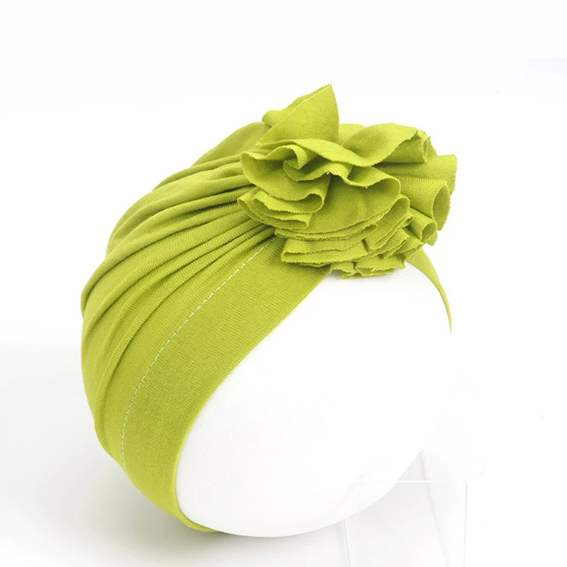 light green 16 цветов, детская шапка, шляпа с цветами, тюрбан, Детская фотография, реквизит, детские игрушки для младенцев, аксессуары, детская шапка для девочек и мальчиков, детские шапки - Цвет: light green
