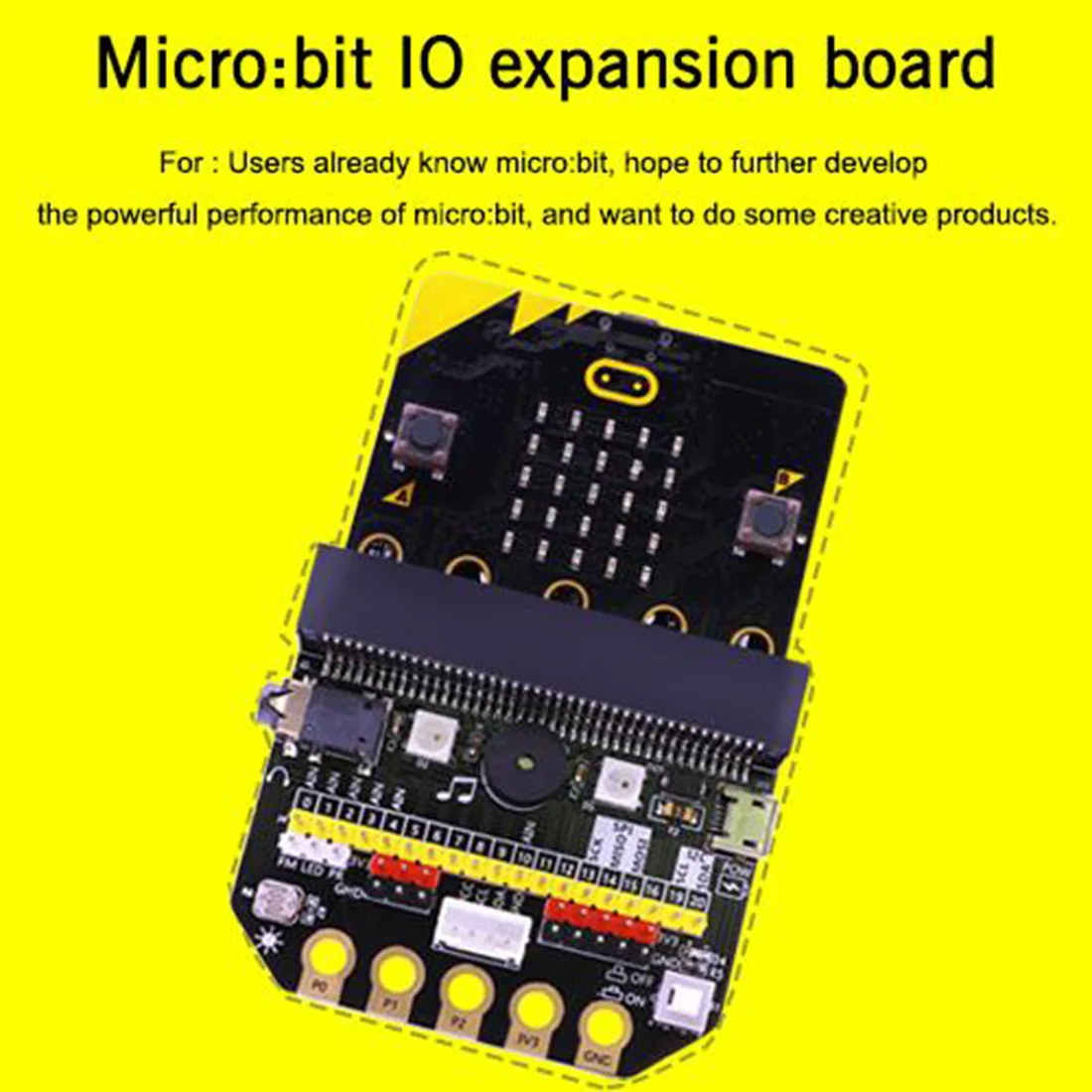 Основные: Плата расширения бит IO горизонтального типа Pinboard Microbit pyton макетная плата со строительным блоком