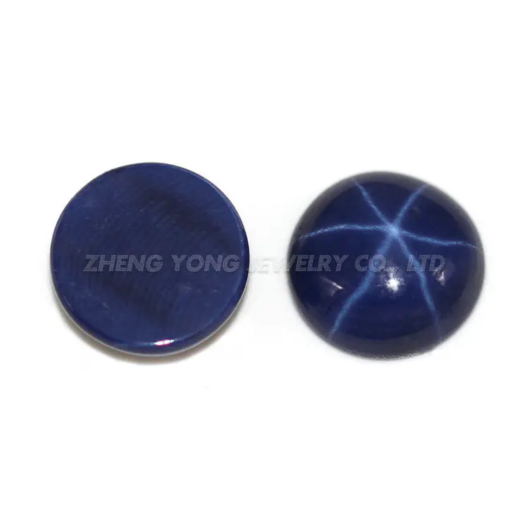 Wuzhou искусственный синтез Рубин ремесла Искусственный Камень круг звездный камень синий корунд
