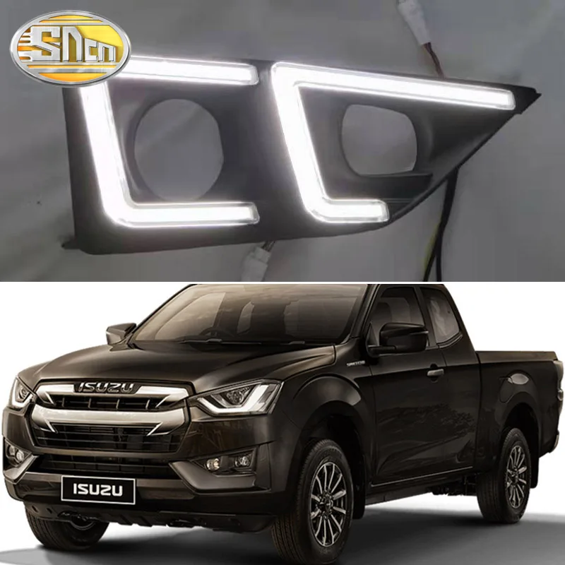 Светодиодные дневные ходовые огни SNCN для ISUZU D-max 2020 XTR реле желтого сигнала