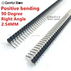 2.54MM 1*40P 1X40P 90 degree Right angle Single Row Male Pin Header Positive/Reverse/Top bending PCB Board Connector Pinheader ► Photo 3/5