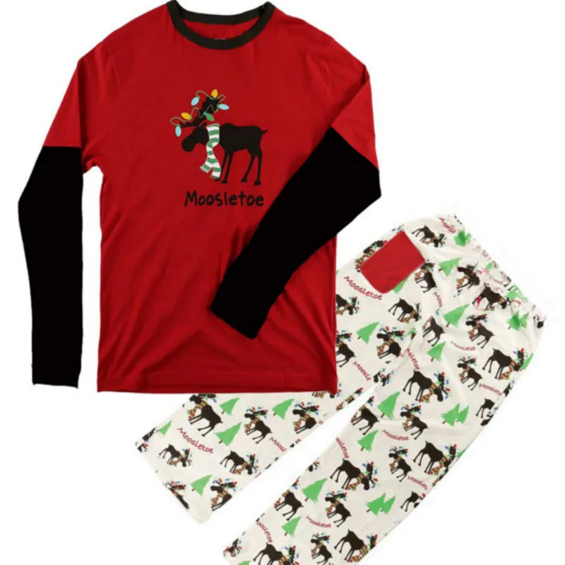 Семейные комплекты; Рождественский костюм с принтом оленя для родителей и детей; костюм для мамы и дочки, папы и сына; одежда для всей семьи; CLS194