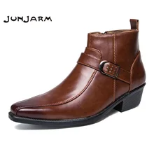 Мужские мотоциклетные ботинки JUNJARM черные из микрофибры в
