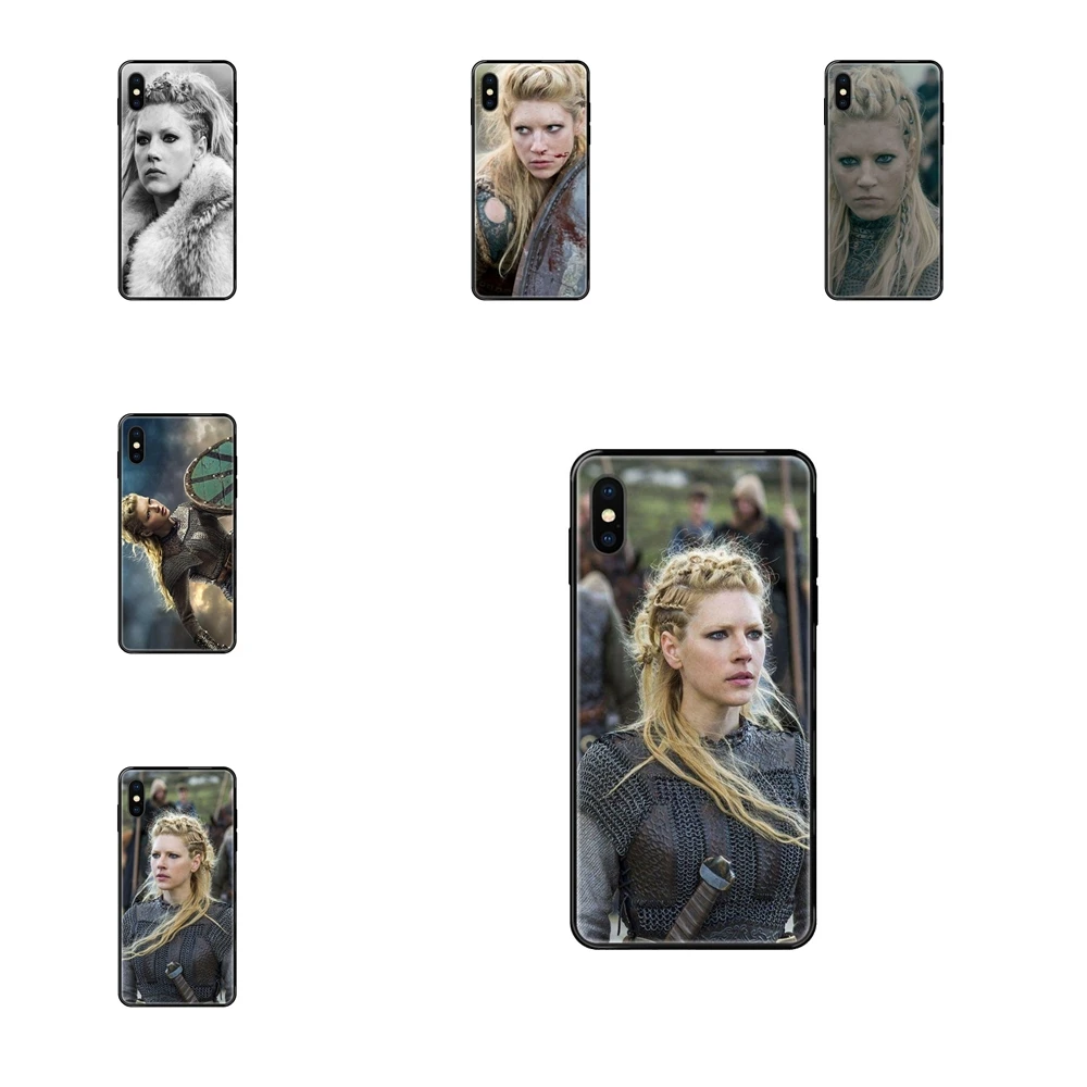 Черный мягкий ТПУ чехол для телефона Capa Tv Vikings Lagertha Samsung Galaxy Note 4 8 9 10 20 Plus Pro Ultra J6 J7 J8