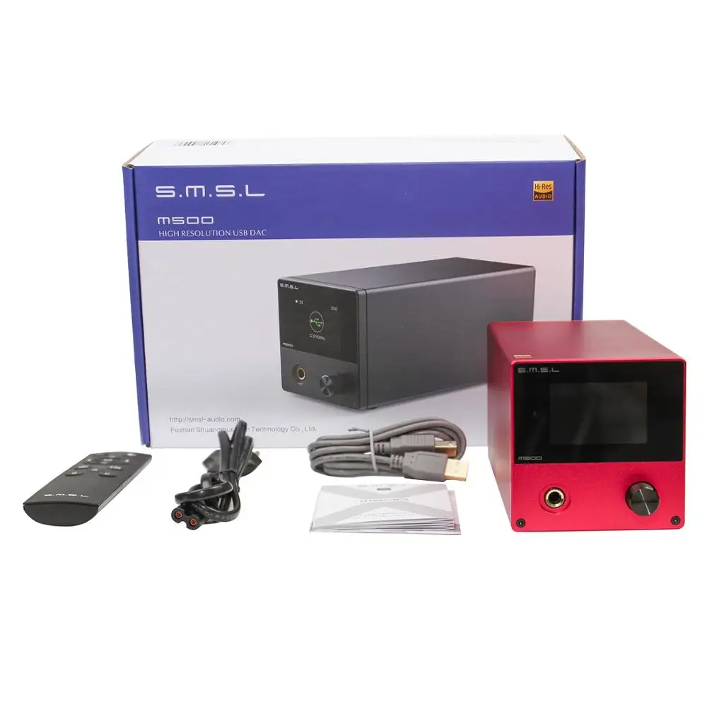 SMSL M500 XMOS Φ поддерживает микросхему MQA D/A ES9038PRO DoP и родной DSD 32 бит/768 кГц DSD512 с